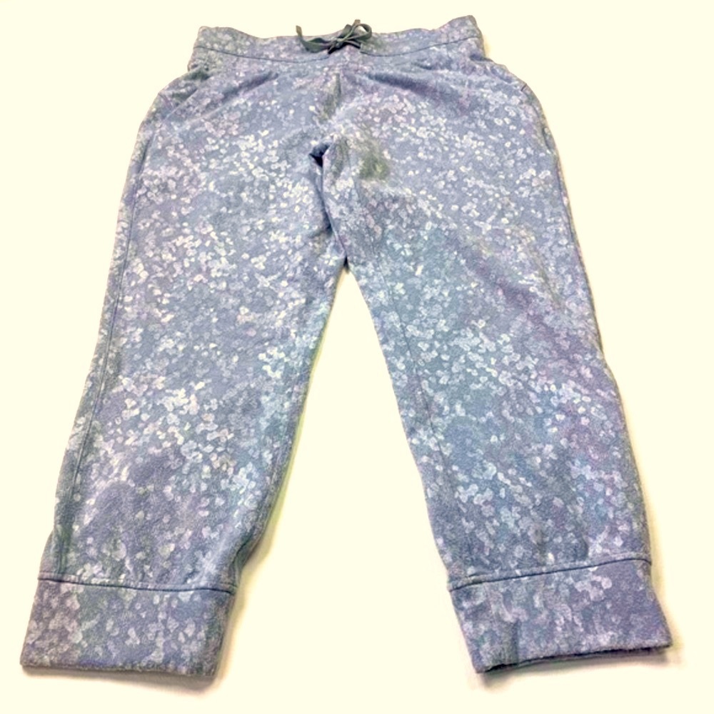 Lululemon Sweatpants Gray w White Spatter Print Size 8